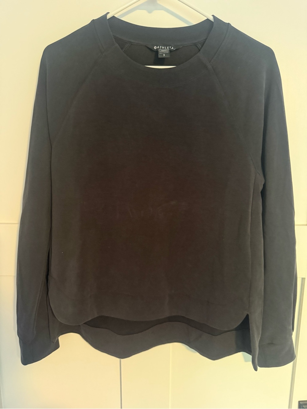 Athleta Black Crewneck Pullover Sweatshirt